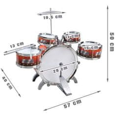 Kruzzel 22464 Dětské bubny XL