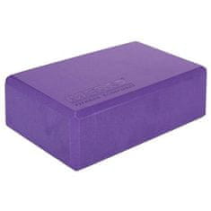 Yoga Block kostka na jógu fialová výška/ šířka 10 cm