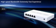 Tenda SM105 - 5x Multi-Gigabit 2.5G Ethernet Switch, 100/1000/2500 Mb/s, 25Gb/s, fanless