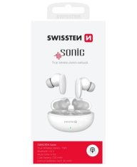 SWISSTEN bluetooth TWS sluchátka Sonic - bílá