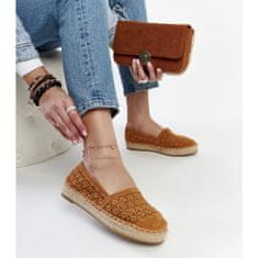 Hnědé krajkové espadrilky velikost 38