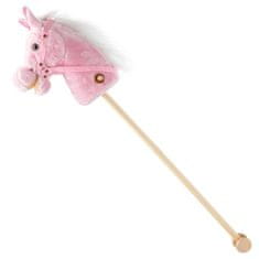 Baby Mix Hobby Horse se zvukem a kolečky Rosie pink