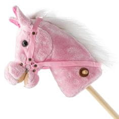 Baby Mix Hobby Horse se zvukem a kolečky Rosie pink