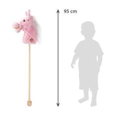 Baby Mix Hobby Horse se zvukem a kolečky Rosie pink