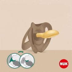 Nuk Latexový dudlík For Nature 6-18 m 2 ks box červená, vel. 6-18 m