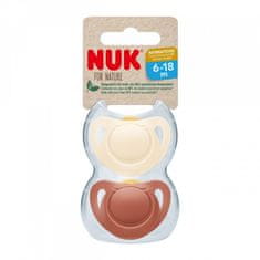 Nuk Latexový dudlík For Nature 6-18 m 2 ks box červená, vel. 6-18 m