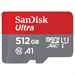 SanDisk Ultra microSDXC 512 GB + SD Adapter 150 MB/s A1 Class 10 UHS-I