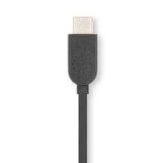 Nedis HPWD5024BK sluchátka přes uši, kabel 1.2 m, mikrofon, ovládání hlasitosti, USB-C, černá