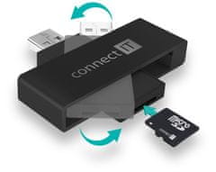 Connect IT USB čtečka eObčanek a čipových karet, ČERNÁ