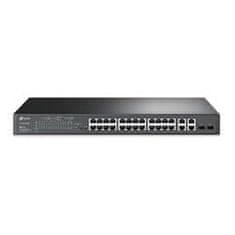 TP-Link "JetStream 24-Port 10/100 Mbps + 4-Port Gigabit Smart Switch with 24-Port PoE+PORT: 24× 10/100 Mbps PoE+ Ports