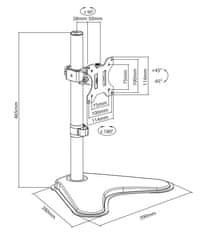 Neomounts FPMA-D550SBLACK/Držák displeje/na stůl/13-32"/stojan/VESA 100X100/nosn. 8kg/černý