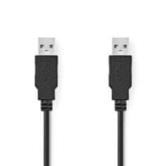 Nedis propojovací kabel USB 2.0 zástrčka USB A - zástrčka USB A, 3 m, černá (CCGL60000BK30)