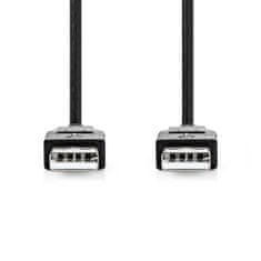 Nedis propojovací kabel USB 2.0 zástrčka USB A - zástrčka USB A, 3 m, černá (CCGL60000BK30)