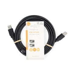 Nedis propojovací kabel USB 2.0 zástrčka USB A - zástrčka USB A, 5 m, černá (CCGL60000BK50)