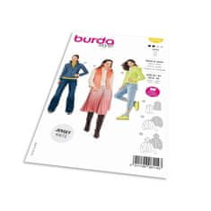 Burda Střih Burda 6114 - Vesta, fleecová mikina, bunda s kapucí