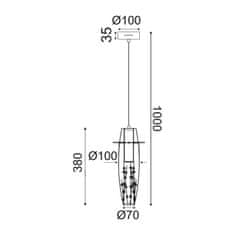 ACA ACA Lighting Crystal LED závěsné svítidlo VANI103LEDP