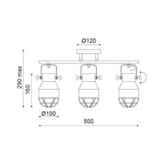 ACA ACA Lighting Spot nástěnné a stropní svítidlo EG169903CB