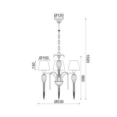 ACA ACA Lighting Textile závěsné svítidlo EG170303PWRG