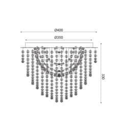 ACA ACA Lighting Crystal stropní svítidlo MISSY404C