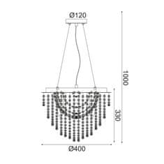 ACA ACA Lighting Crystal stropní svítidlo MISSY404P