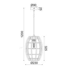 ACA ACA Lighting Prim závěsné svítidlo GN36231PW