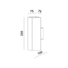 ACA ACA Lighting Gypsum nástěnné sádrové svítidlo G85102W