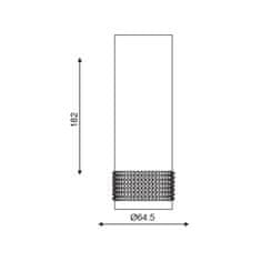 ACA ACA Lighting stropní svítidlo 1XGU10 černá hliník D6,5XH18CM MEGATRON2 YL11C118BK