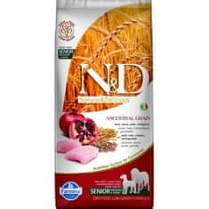 N&D Krmivo Dog Senior Medium & Maxi Ancestral Grain Chicken, Spelt, Oats & Pomegranate 12kg