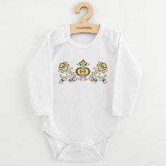 NEW BABY Dětské body s potiskem Lidový vzor 62 (3-6m) Multicolor