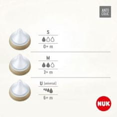 Nuk Skleněná kojenecká láhev Perfect Match Temperature Control 230 ml