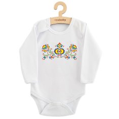 NEW BABY Dětské body s potiskem Lidový vzor 62 (3-6m) Multicolor