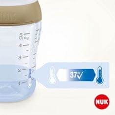 Nuk Skleněná kojenecká láhev Perfect Match Temperature Control 230 ml