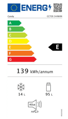 Candy Jednodvéřová chladnička CCTOS 544WHN
