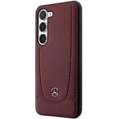 MERCEDES MEHCS23MARMRE hard silikonové pouzdro Samsung Galaxy S23 PLUS 5G red Leather Urban Bengale