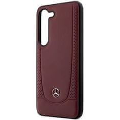 MERCEDES MEHCS23MARMRE hard silikonové pouzdro Samsung Galaxy S23 PLUS 5G red Leather Urban Bengale