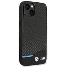 Bmw BMHCP14S22NBCK hard silikonové pouzdro iPhone 14 6.1" black Leather Carbon