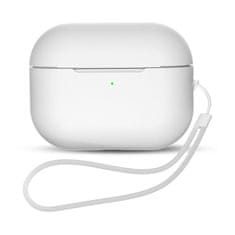 OEM Silikonový kryt se šňůrkou na zápěstí na AirPods PRO 2. Generace / 1. Generace PRO White