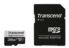 Transcend 256GB microSDXC 350V UHS-I U1 (Class 10) High Endurance paměťová karta, 95MB/s R, 40MB/s W