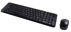 Logitech Logitech MK220 Wireless Desktop QWERTY US - set bezdrátové klávesnice a myši - černá