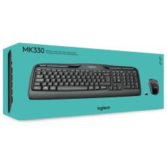 Logitech Logitech bezdrátová sada klávesnice a myši MK330, US layout - černá