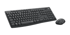 Logitech Logitech tichý set bezdrátové klávesnice a myši Desktop MK295 - černá