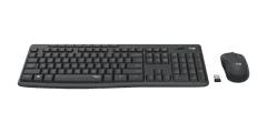 Logitech Logitech tichý set bezdrátové klávesnice a myši Desktop MK295 - černá