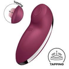 Satisfyer Satisfyer Tap & Climax 2 (Red), tepající vibrátor na klitoris