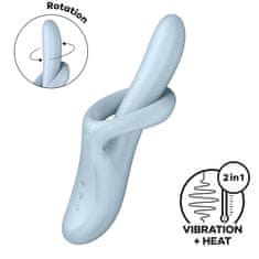 Satisfyer Satisfyer Heat Flex 4 (Blue), hřejivý rotační vibrátor