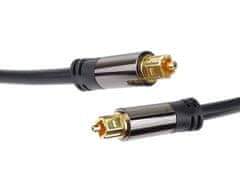 PremiumCord Kabel Toslink M/M, OD:6mm, Gold design 1m