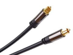 PremiumCord Kabel Toslink M/M, OD:6mm, Gold design 1m