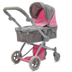 Baby Mix Kočárek pro panenky 2v1 Sophie pink-grey