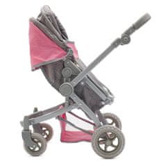 Baby Mix Kočárek pro panenky 2v1 Sophie pink-grey