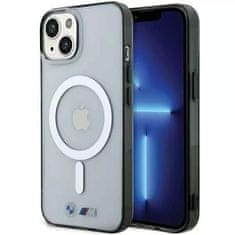 Bmw hard silikonový obal na iPhone 15 6.1" transparent Silver Ring MagSafe