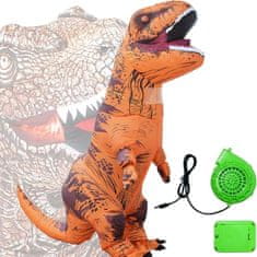 VIVVA® Nafukovací kostým dinosaura pro dospělé, Vhodné pro výšku 150–185 cm (2+2 ZDARMA) | T4REXCOS